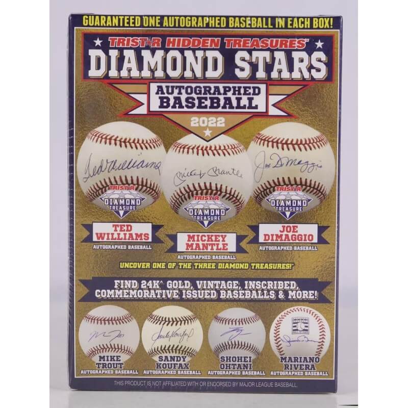 2022 TriStar Hidden Treasures Diamond Stars Autographed Baseball Hobby Box