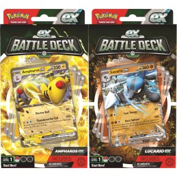 Pokemon Ampharos ex Lucario ex Battle Decks - Set of 2