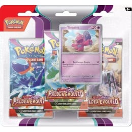 Pokemon Scarlet and Violet Paldea Evolved 3 Pack Blister - Tinkatink - Canada Card World