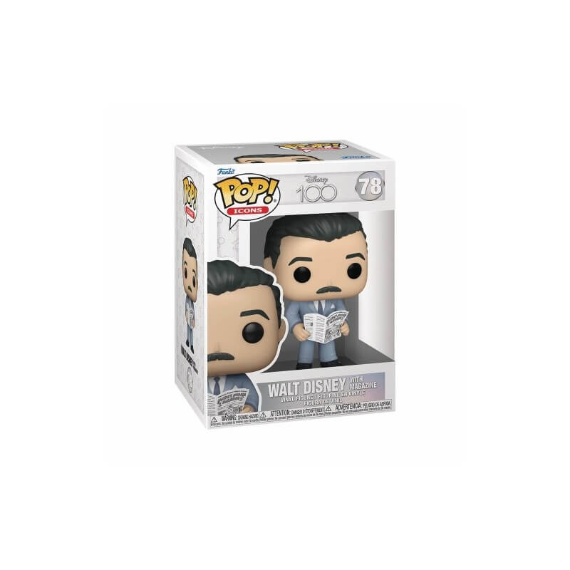 POP! Disney 100th Anniversary Walt Disney with Magazine Vinyl Figure