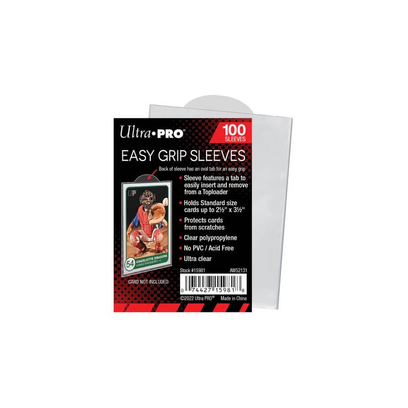 Ultra Pro Soft Plastic Card Easy Grip Sleeves (100 Count Pack)