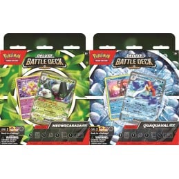 Pokemon Meowscarada ex Quaquaval ex Deluxe Battle Deck - Set of 2