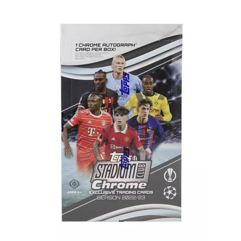 2022-23 Topps Stadium Club Chrome UEFA Club Competitions Soccer Hobby Box - Canada Card World