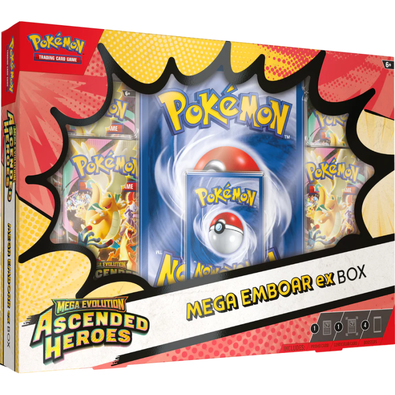 Pokemon Mega Evolution Ascended Heroes Mega Emboar ex Box