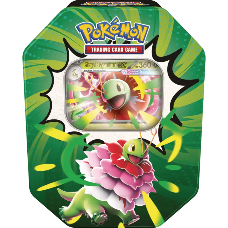Pokemon Mega Evolution Ascended Heroes Mega Meganium Tin