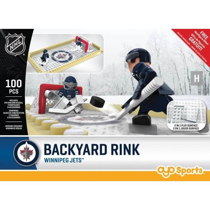 Oyo Sports Nhl Team Buildable Backyard Rink Winnipeg Jets