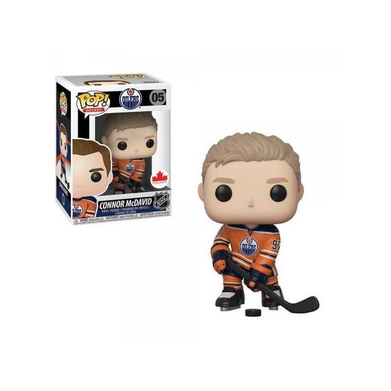 POP! NHL Connor McDavid Oilers Orange Jersey Exclusive Vinyl Figure
