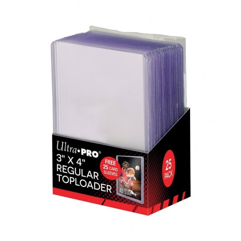 Ultra Pro Regular Top Loaders with Sleeves (25 Count Pack)