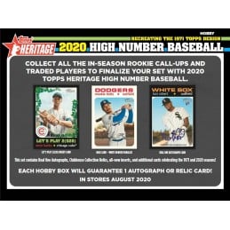 2020 TOPPS HERITAGE HIGH NUMBER BASEBALL HOBBY BOX  - 1