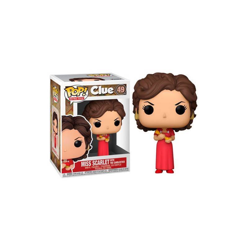 POP! CLUE MISS SCARLET WITH CANDLESTICK VINYL FIGURE