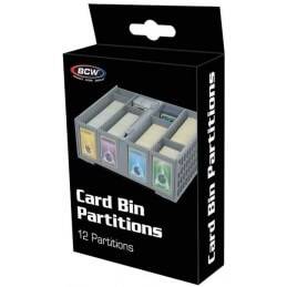 BCW 3200ct Collectible Card Bin Partitions - 12 Pack Gray - Canada Card World