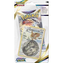 Pokemon Sword and Shield Brilliant Stars Eevee Blister Pack with Coin and Promo - Canada Card World