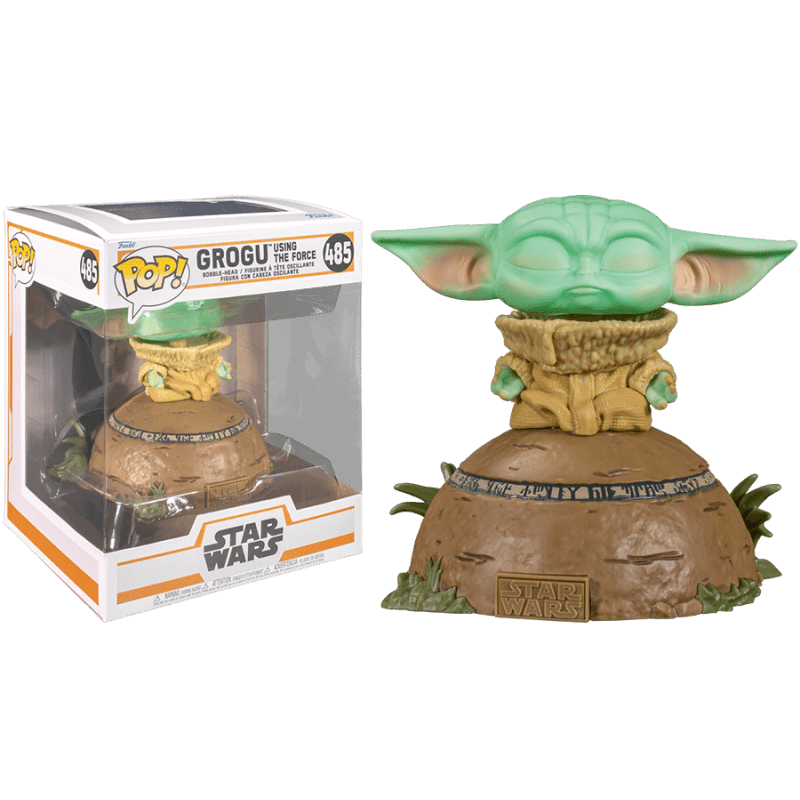 POP! Star Wars Deluxe The Mandalorian Grogu using The Force Vinyl Figure