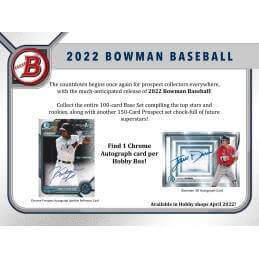 2022 Bowman Baseball Hobby Box