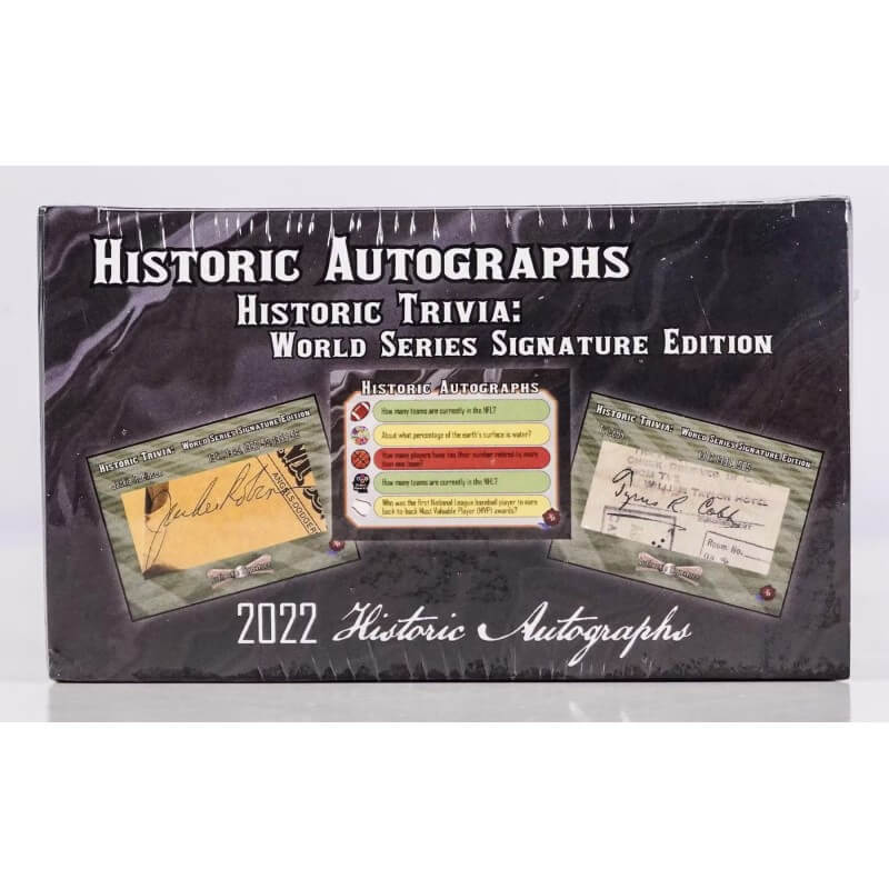 2022 Historic Autographs Trivia World Series Cut Signature Edition Baseball Box