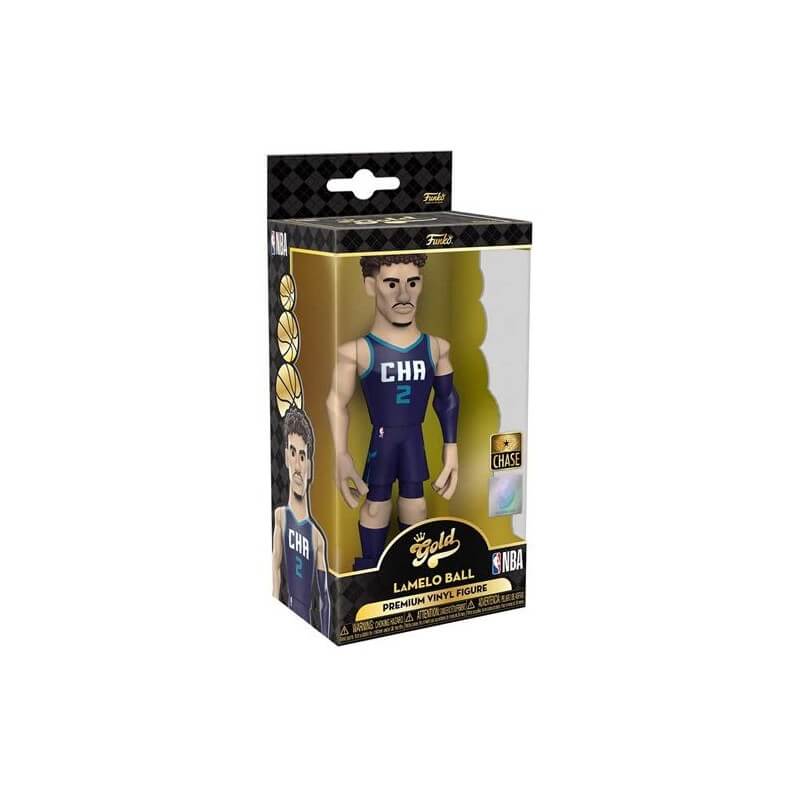 Funko Gold NBA Charlotte Hornets Lamelo Ball Premium Chase Vinyl Figure