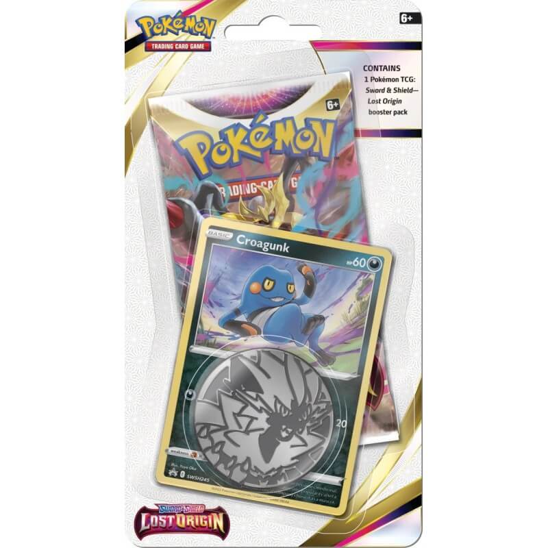 Pokemon Sword and Shield Lost Origin Croagunk Blister Pack with Coin and Promo - Canada Card World