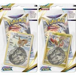 Pokemon Sword and Shield Brilliant Stars Blister Pack with Coin and Promo - set of 2 - Canada Card World